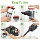 2 Stück Ersatzfilter kompatibel mit Bosch Unlimited Gen2 Serie 8 Staubsauger Set, kompatibel mit Bosch 12036642,12023349 HEPA Filter mit Reinigungsbürste Filter, für Staubsauger Ersatzteile - 6