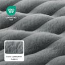 BEDSURE orthopädisches Hundebett Grosse Hunde - 114x81x17.5cm wasserdichtes Hundesofa mit Memory-Schaum & Eierkarton-Schaum, waschbarer und Abnehmbarer Cordbezug Hundecouch, grau - 2