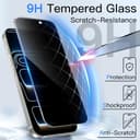 JETech Privacy Screen Protector for iPhone 17 Pro 6.3-Inch, Anti-Spy Tempered Glass Film with Easy Installation Tool, 2-Pack - 5