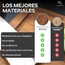 WATEGOOS Pack 2 Tablas de Cortar Cocina de Madera Acacia + soporte - Tabla de Cortar Grande y Pequeña para Presentación de Quesos - Madera Ecológica y Resistente. - 6