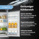 Haier French Door Kühl-Gefrierkombination I 100cm Breite I French Door Kühlschrank mit 750L XXL-Volumen, Eiswürfelspender & No Frost I Doppeltür Kühlschrank mit Gefrierfach I FD 100 SERIE 7 HB26FSSAAA - 3