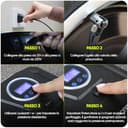 FORTEM Compressore Aria Portatile per Pneumatici, Pompa per Bicicletta, Compressore Aria 230V AC 12V DC con Luce a LED, Manometro Digitale Pneumatici con Gonfiaggio/Spegnimento Automatico (Nero) - 8