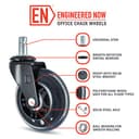 Engineered Now Poggiatesta per sedia classica Herman Miller Aeron (rotelle, set da 5, nero) - 3