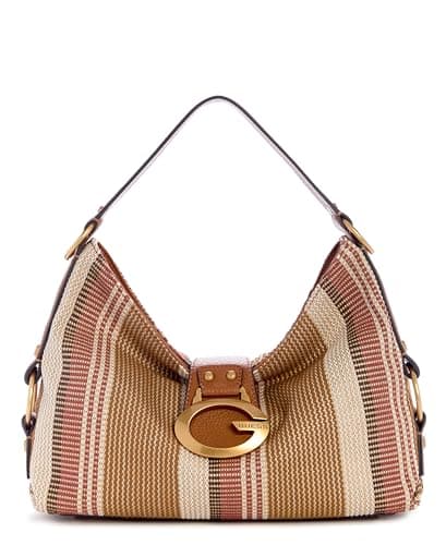 GUESS Schultertasche Camden Shoulder Bag Cognac Multi braun