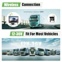 Telecamera di retromarcia wireless IP68 impermeabile con visione notturna, monitor HD da 7", telecamera di retromarcia ad alto rendimento con chip a prestazioni elevate, linea invertita, BSD - 7