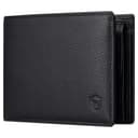 VON HEESEN Leder Geldbörse Herren mit RFID Schutz I Echtleder Geldbeutel für Männer I Münzbörse Portemonnaie Brieftasche Wallet Portmonee (Schwarz) - 1