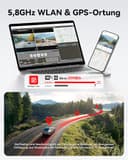 REDTIGER Dashcam Auto Vorne Hinten 4K/2,5K mit STARVIS 2, Dash Cam Auto Kamera 3,18" IPS-Bildschirm, kostenlose 128-GB-Karte,5.8GHz WiFi, GPS, 170°Weitwinkel WDR, Unterstützt 512 GB Max(F7NP) - 7