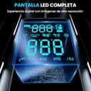 Inflador Ruedas Coche - Compresor Aire Portatil 150PSI con Linterna y Batería Recargable - para Coches, Motos, Bicicletas | Manómetro Digital | SOS Emergencia y Carga USB para Viajes Familiares - 4