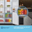 Fridgemaster American Side-by-side Door Fridge Freezer 439L Black with Water Dispenser MS83430DEB1, Total No Frost, Inverter Compressor, H177.7 cm x W83.2cm x D61cm, Energy Rating E - 11
