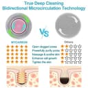 MYCARBON Cepillo Limpiador Facial Eléctrico 2500 mAh Recargable Masajeador Eléctrico Limpiador 2 Modos 360° Rotación Cepillo Facial 2 Velocidades 2 Repuesto IPX7 Impermeable FCD4 Rosa - 2