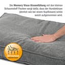 JAMAXX Premium Hundekissen Orthopädische Füllung, Waschbar Bezug aus Edlem Chinelle Stoff, Weiche Kompakte Füllung mit Visco Schaumstoff-Flocken Memory, PDB1003 (M) 90x70, Silver-Grey - 3