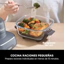 Ninja CRISPi Freidora de Aire portátil, 3,8 l, 4 en 1, freír con Aire, Asar, Mantener Caliente y gratinar, diseño Compacto, Incluye 2 recipientes de Vidrio extraíbles y Tapas, 1700 W, Gris, FN101EUGY - 14