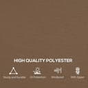 Outsunny 4 Pack Replacement Gazebo Curtains Privacy Panel for Most 3 x 4m Gazebo Canopy Pavillion Outdoor Shelter Sidewalls Accessories Dark Brown - 7