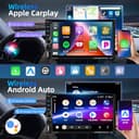 Podofo Carplay 2 Din Car Stereo, 7 Zoll Bluetooth Autoradio, Doppel Din Radio Unterstützung Wireless Android Auto/Touchscreen/Bluetooth 5.1/MirrorLink/FM/USB/AUX/Laden/Fernbedienung + Rückfahrkamera - 2