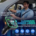STRALLOR Transmisor FM Bluetooth Coche, Manos Libres para Coche, Adaptador Mechero MP3 con Doble USB Super Carga Rápida 22.5W/4.5A y 3.1A además de Tipo C, Soporte Tarjetas SD, USB, Flash Drive - 4