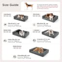 Bedsure Cuccia Ortopedica per Cani Grandi - 89x64x18cm Letto Ortopedico in Memory Foam con Bordi, Impermeabile, Base Antiscivolo e Fodera in Velluto a Coste Sfoderabile, Grigio caldo - 6