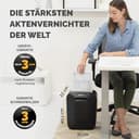 Fellowes Aktenvernichter 9 Blatt (P4), Papierschredder mit Partikelschnitt für Homeoffice, Powershred LX50, Schredder mit 17L Papierkorb und Sicherheitssperre, LX AktenvernichterDesign Serie, schwarz - 7
