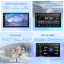 Eonon 7 Inch QLED Double Din Headunit Linux Car Stereo Wireless CarPlay Android Auto Bluetooth USB DSP Support Type-C USB Fast Charge Touchscreen MirrorLink Video In/Out AUX In with Backup Camera X3 - 4