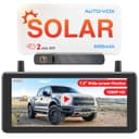 AUTO-VOX Telecamera di retromarcia wireless a energia solare da 7,25" con registrazione in loop DVR: HD 1080P, installazione rapida in 2 minuti, kit telecamera inversa con schermo diviso per auto - 1