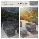 tectake® Poly Rattan Lounge, Outdoor Gartenmöbel Set mit Sofa, Sessel, Hocker und Tisch, variabel kombinierbar, Möbel wetterfest für 4-5 Personen, Balkonmöbel, Gartenlounge, Terrassenmöbel - grau - 7