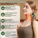 Neck and Shoulder Massager, Neck Massager, Shiatsu Back Massager for Shoulder and Neck, Tissue 4D Kneading Bionic Heated Massage, Back Massager with Heat for Pain Relief Muscle Relax Women Men Gifts - 5