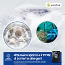 Samsung Lavatrice AI Control WW90DG6U85LB/U3 Libera installazione, 9 Kg, 1400 RPM, Wifi, Ecodosatore, Vapore, Carica Frontale, Corpo: Nero, Oblò: Nero, 60l x 85h x 60p cm, Normal - 6