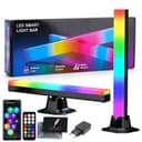 UCAMP Smart Barra de Luz LED RGB Lámpara, 2pcs 32cm Gaming TV Light Bar Kit con Sync de Música, Control por App y Remoto para PC, TV, Sala de Juegos, Copmuter y Deco(con USB Adaptador y Tarjeta) - 1
