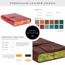 BELCRAFT Venezia Romantica A5 mittelgroßes Notizbuch aus Leder, Handgearbeitet in klassischem Italienischem Stil, Geschenkschachtel inklusive, Tagebuch, Lederbuch A5 (15x21 cm) Rot - 6