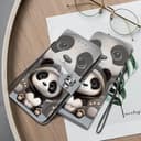 BLOTECH for Realme GT Neo6 Flip Folio Cover,Q-cute Panda Pattern Pattern Painting Magnetic Kickstand Protective Colorful Glossy PU Leather Book Wallet Case Cover for Realme GT Neo6 - 5