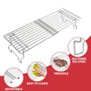 GLOWYE Griglia riscaldante Universale per Barbecue a Gas a Pellet, in Legno, Regolabile, per Traeger, Weber, Blackstone, Pit Boss e la Maggior Parte delle Piastre Piatte da Tavolo - 4