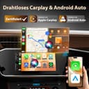Haudio 2 DIN Autoradio mit Bildschirm, 7 Zoll Wireless CarPlay Apple Android Auto, DAB+ Radio Bluetooth Car Play Touch Display mit Navi GPS, WiFi, Rückfahrkamera, FM/AM/DSP - 2
