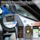 1Mii Kit Vivavoce per Auto Bluetooth 5.3 con Siri Assistente Comandi Vocali di Google Altoparlante, per Chiamate Viva Voce, GPS, Connessione Automatica, Altoparlante da 3W, Connettività Dual Link - 4