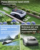 ECOVACS Goat O1200 LiDAR PRO Robot Tosaerba senza Cavo Perimetrale, 1200 m², Navigazione Dual-LiDAR a 360°, Mappatura Automatica, Evita Ostacoli IA 3D, Taglio Bordi TruEdge - 5