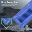 Aroepurt Case Compatible for Realme GT Neo6 Phone Case Cover [with Tempered Glass Screen Protector] Hybrid Case [Folding Support Magnetic] [Frosted anti-fingerprint] Blue - 3