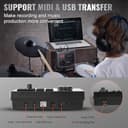 VEVOR 15 PCS Kit de Batería Electrónica 150 Sonidos Batería Eléctrica de 20,32 cm con Silla, Caja de Malla Compatible con USB MIDI, 3 Platillos de 25,4 cm, Baquetas y Auriculares para Principiantes - 4