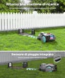 YARDCARE N1600PRO – Robot tagliaerba senza filo perimetrale con navigazione RTK & Vision, fino a 1600 m² percorso di taglio a U, gestione multi-area, controllo tramite app - 9