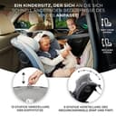 Kinderkraft I-GROW Kindersitz 0-36 kg, I-SIZE 40-150 cm, 360 grad drehbar, Kinderautositz mit Isofix station, FWF und RWF, Verstellbare Kopfstütze/Rückenlehne mit Liegeposition, Grau - 7