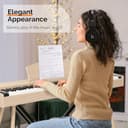 Glarry Digital Piano 88 Weighted Keys, Electronic Keyboard for Beginner, Keyboard Piano with Headphones, Stand, MIDI Connection, 3-Pedal Unit, 128 Rhythms (Natural) - 8