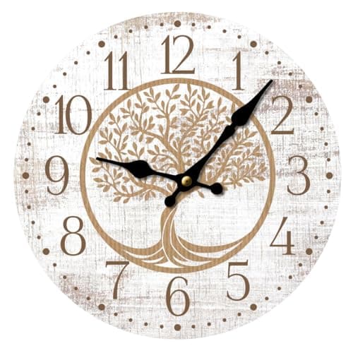 BY SIGRIS Reloj Árbol de la Vida Decorativo para Pared, Estilo Moderno y Elegante, Decoración del Hogar