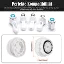 2 testine di ricambio per Clarisonic, spazzola di ricambio per la pulizia del viso, testine di ricambio per Mia 2/Alpha Fit/Aria/Smart Profile/Radiance (blu) - 4