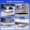 Tolesum Supporto Orizzontale per PS5 Slim/PS5 Pro, Stabile Supporto Base Antiscivolo per Facile Dissipazione del Calore Compatibile con la Console PlayStation 5 Slim Disc&Digital- NON per PS5(Bianco) - 7