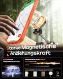 TOCOL für iPhone 17 Pro Max Hülle für MagSafe, Vollständiger Kameraschutz, Eingebauter Magnetring, Stoßfest Kratzfest Transluzente Matt Handyhülle für iPhone 17 Pro Max Case 6,9 Zoll, Orange - 5
