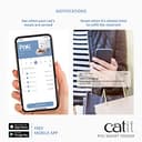 Catit Pixi Smart Mangiatoia per gatti, controllo tramite app, 1,2 kg, colore bianco, grigio - 2