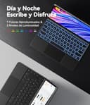 Earto Magic Keyboard para iPad Air 13 Pulgadas (M4 2026/M3 2025/M2 2024) y Teclado para iPad Pro 12.9 Pulgadas (3.ª-6.ª Gen), 7 Colores Retroiluminados, Diseño Magnético Flotante con Trackpad,Negro - 4