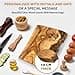 Couples Gift Personalised Olive Wood Cutting Board Chopping Board Wedding Gift New Home Gift Engagement Wedding Anniversary Valentines Initials Design in 25cm 30cm 40cm 50cm (Rustic 25cm) - 3