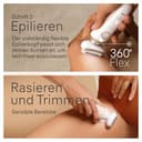 Braun Silk-épil 9 Flex SkinSpa Epilierer Damen, All-in-One Set, Haarentferner für Langanhaltende Haarentfernung, Ladyshaver, Facespa Gesichtshaarentferner, Made in Germany, 9-681 3D, Weiß/Gold - 5