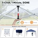 Sekey 3m x 3m One-Touch Pop Up Gazebo with Sides – Instant Setup, Heavy Duty & Waterproof 1000mm, Includes 4 Weight Bags for Extra Stability – Perfect for Outdoor Events (Navy, 3x3 with Sides) - 2