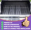 Nordic Bbq Store Set di 2 griglie in acciaio inox per barbecue Napoleon LEX 485 e BILEX 485, aste SS304 per uso alimentare, parti di ricambio per griglia di cottura, resistenti alla ruggine, 45 x 33 - 3