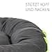 Ferplast Hundekissen Hundesofa Hundebette für Große Hunde Hundekorb Abnehmbarer Bezug Orthopädisches Hundebett Hundematratze Waschbar Hundematte Wasserdicht 110 x 70 x h 8 cm. Grau - 4