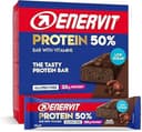 Enervit, Protein Bar 50% Dark Choco, Barrette Proteiche, 20g di Proteine, Low Sugar, con Vitamina D e B6, Gusto Cioccolato Fondente, Per il Recupero Dopo lo Sport, Senza Glutine, 12 Barrette da 40g - 1
